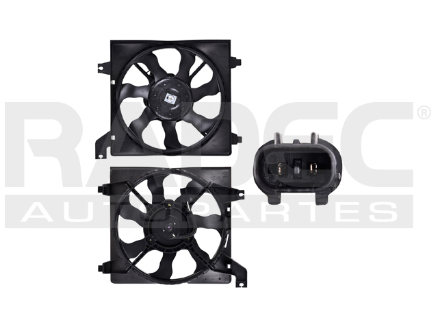 MOTOVENTILADOR DG ATTITUDE 06-11 L4 1.4, 1.6 LTS P/RAD SENCILLO COMPLETO 2 PINES TY