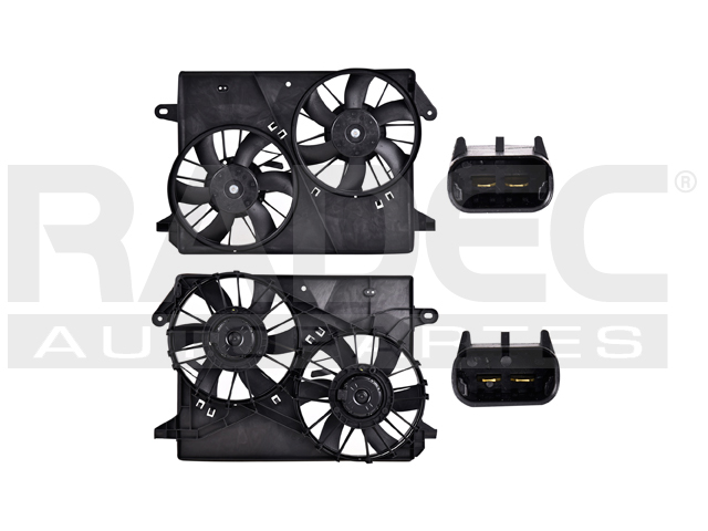 MOTOVENTILADOR DG CHARGER 06-10 V6 2.7, 3.5/V8 5.7, 6.1 LTS DOBLE COMPLETO 2 Y 2 PINES TY