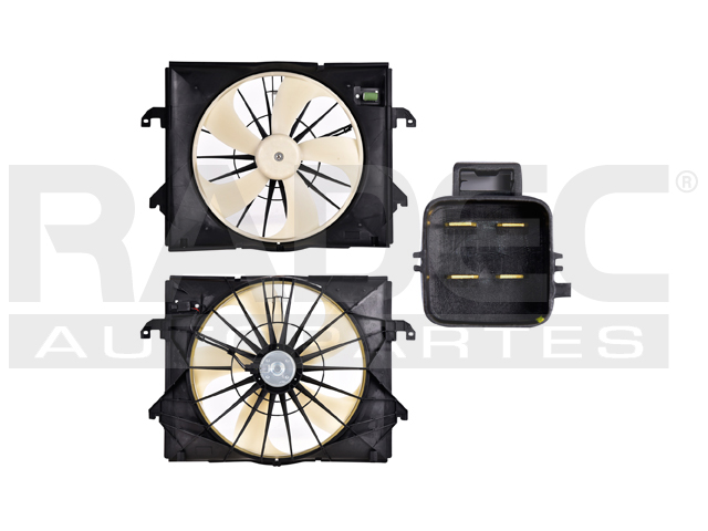 MOTOVENTILADOR DG NEW RAM 1500 09-12 V6 3.7 LTS P/RAD C/RESISTENCIA SENCILLO COMPLETO 4 PINES TY