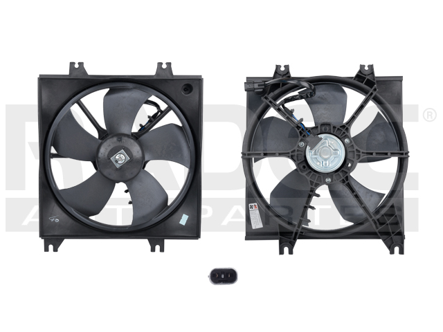MOTOVENTILADOR DG VERNA 04-06 L4 1.5, 1.6 LTS P/RAD SENCILLO COMPLETO 2 PINES TY