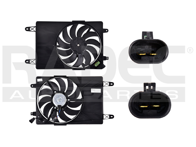 MOTOVENTILADOR FD ECOSPORT 04-12 L4 2.0 LTS P/RAD S/RESISTENCIA C/AA SENCILLO COMPLETO 2 PINES TY