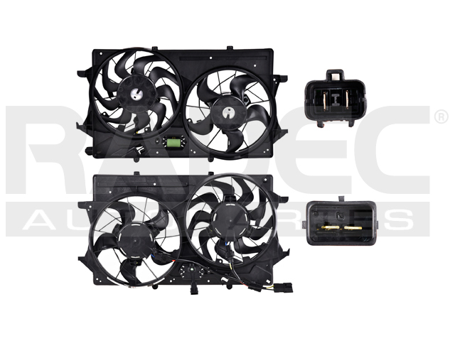 MOTOVENTILADOR FD FOCUS 03-04 L4 2.0 LTS C/RESISTENCIA DOBLE COMPLETO 2 Y 2 PINES KS