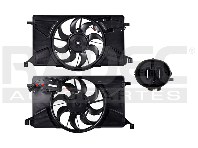 MOTOVENTILADOR FD FOCUS 12-18 L4 2.0 LTS P/RAD C/CONTROL SENCILLO COMPLETO 2 PINES TY