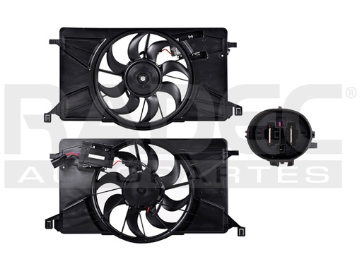 MOTOVENTILADOR FD FOCUS 12-18 L4 2.0 LTS P/RAD C/CONTROL SENCILLO COMPLETO 2 PINES TY