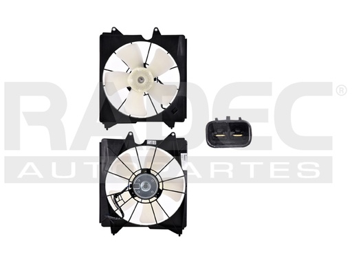 MOTOVENTILADOR HD ACCORD 08-12 V6 3.5 LTS P/RAD SENCILLO COMPLETO 2 PINES TY