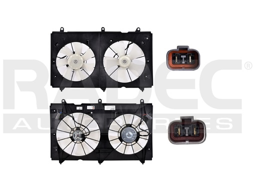MOTOVENTILADOR HD ACCORD 03-07 L4 2.4 LTS DOBLE COMPLETO 2 Y 2 PINES KS
