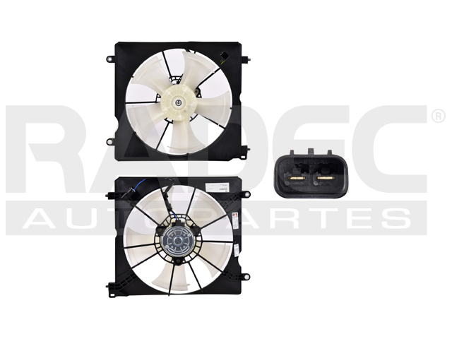 MOTOVENTILADOR HD ACCORD 13-17 L4 2.4 LTS P/RAD SENCILLO COMPLETO 2 PINES DISENO TOYO TW