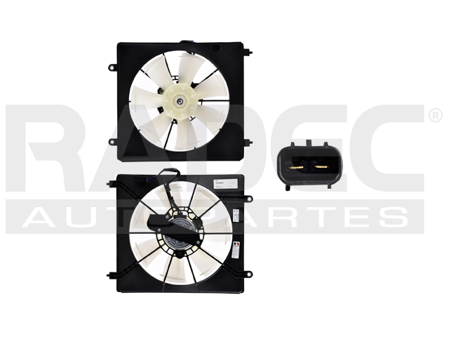 MOTOVENTILADOR HD ACCORD 13-17 L4 2.4 LTS P/AA SENCILLO COMPLETO 2 PINES DISENO TOYO TY