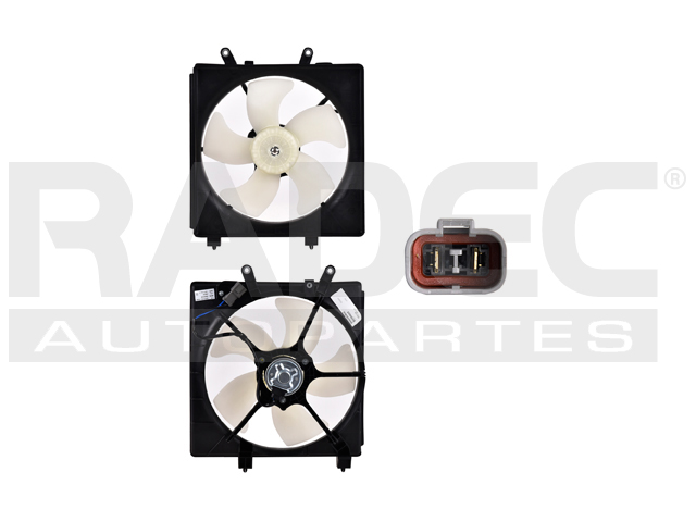 MOTOVENTILADOR HD CIVIC 01-05 L4 1.7 LTS P/RAD SENCILLO COMPLETO 2 PINES KS