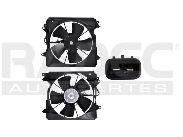 MOTOVENTILADOR HD CIVIC 12-15 L4 1.8, 2.4 LTS P/RAD SENCILLO COMPLETO 2 PINES TY