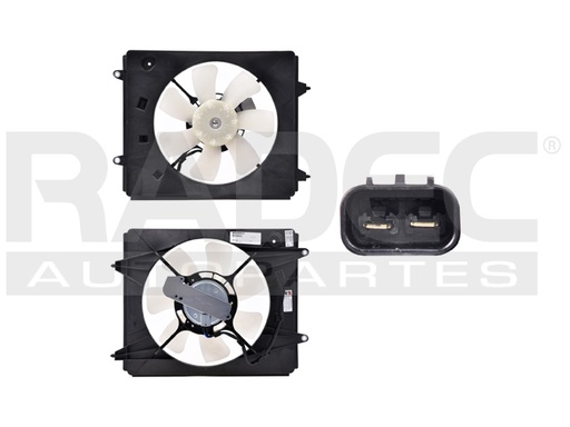 MOTOVENTILADOR HD CR-V 12-14 L4 2.4 LTS P/AA SENCILLO COMPLETO 2 PINES TY