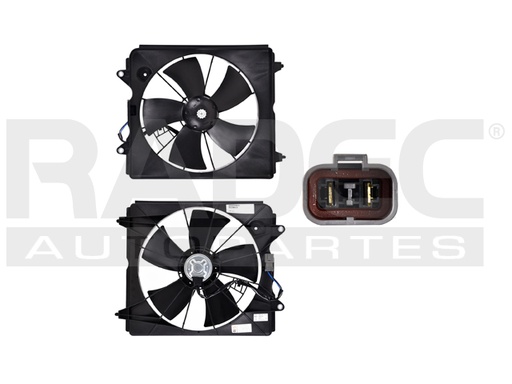 MOTOVENTILADOR HD CR-V 07-09 L4 2.4 LTS P/RAD SENCILLO COMPLETO 2 PINES KS