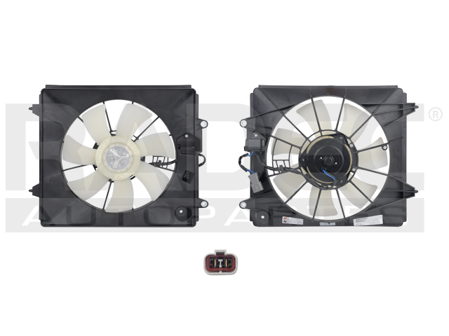 MOTOVENTILADOR HD CR-V 07-09 L4 2.4 LTS P/AA SENCILLO COMPLETO 2 PINES KS