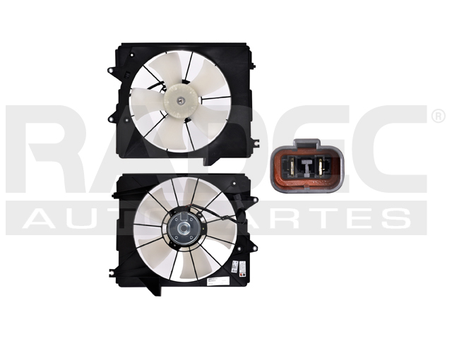 MOTOVENTILADOR HD ODYSSEY 05-10 V6 3.5 LTS P/RAD SENCILLO COMPLETO 2 PINES KS