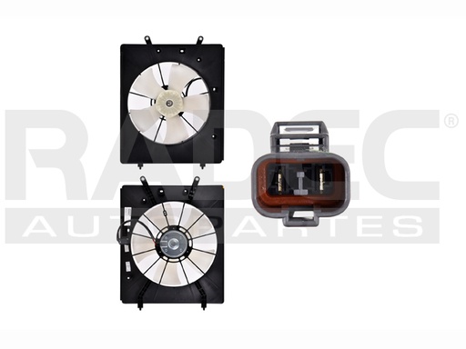 MOTOVENTILADOR HD PILOT 03-08 V6 3.5 LTS P/RAD SENCILLO COMPLETO 2 PINES TY