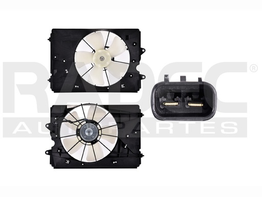 MOTOVENTILADOR HD PILOT 09-15 V6 3.5 LTS P/RAD SENCILLO COMPLETO 2 PINES KS