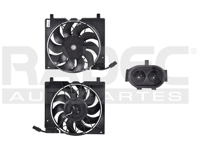 MOTOVENTILADOR JP CHEROKEE 87-96 L6 4.0 LTS P/AA SENCILLO COMPLETO 2 PINES KS