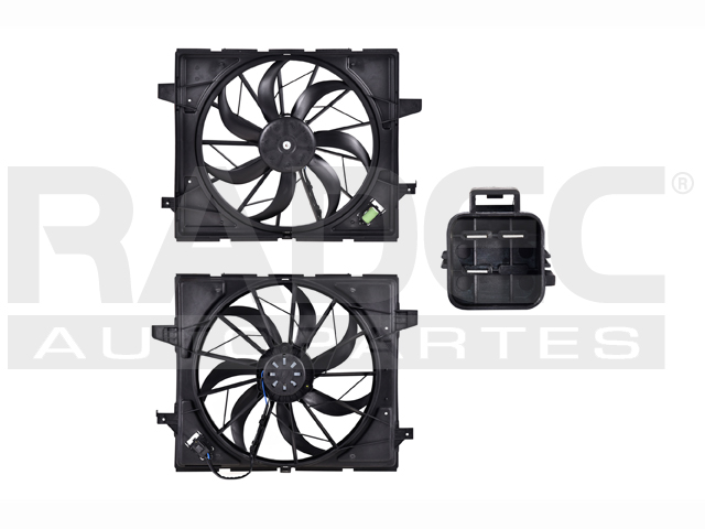 MOTOVENTILADOR JP GRAND CHEROKEE 11-21 V6 3.0, 3.7/V8 5.7 LTS P/RAD C/RESISTENCIA SENCILLO COMPLETO 3 PINES KS