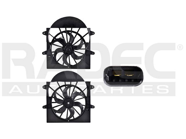 MOTOVENTILADOR JP GRAND CHEROKEE 05-10 V6 3.7/V8 4.7 LTS P/AA SENCILLO COMPLETO 2 PINES KS