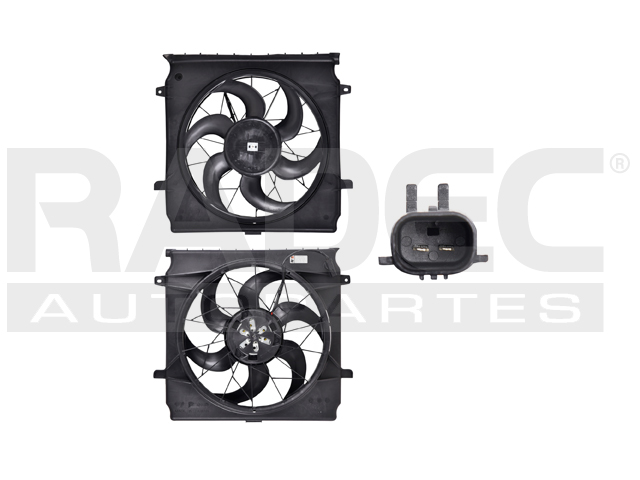 MOTOVENTILADOR JP LIBERTY 06-07 V6 3.7 LTS P/RAD SENCILLO COMPLETO 2 PINES TY