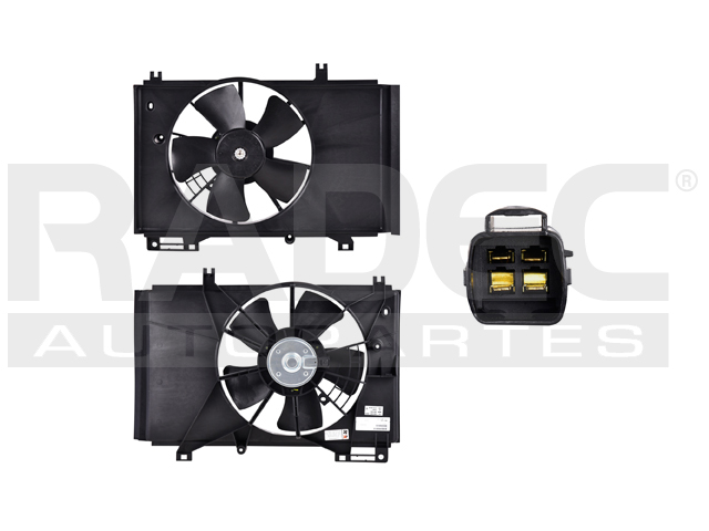 MOTOVENTILADOR MZ 2 12-14 L4 1.5 LTS P/RAD SENCILLO COMPLETO 4 TERMINALES TY