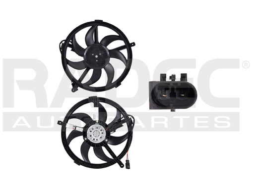 MOTOVENTILADOR MN COOPER 07-16 L3 1.5/L4 1.6, 2.0 LTS P/RAD ASPAS Y MOTOR 2 PINES TY