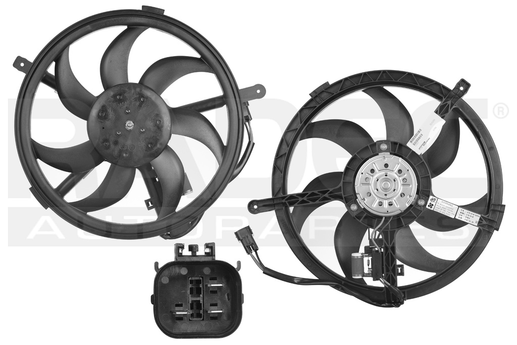 MOTOVENTILADOR MN COOPER 07-16 L4 1.6 LTS P/RAD C/RESISTENCIA ASPAS Y MOTOR 3 PINES TY