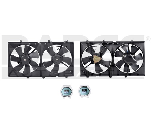 MOTOVENTILADOR MT LANCER 02-07 L4 2.0 LTS DOBLE COMPLETO 2 Y 2 PINES TY