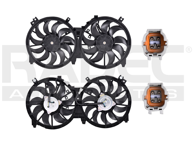 MOTOVENTILADOR NS MAXIMA 09-15 V6 3.5 LTS DOBLE COMPLETO 4 Y 4 PINES TY