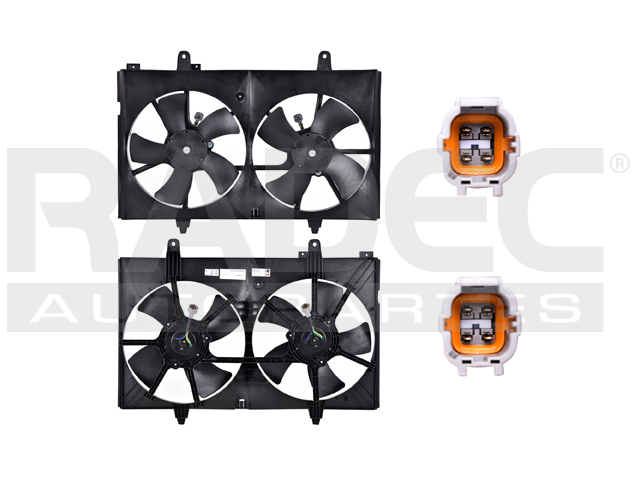 MOTOVENTILADOR NS MURANO 03-07 V6 3.5 LTS DOBLE COMPLETO 4 Y 4 PINES TY