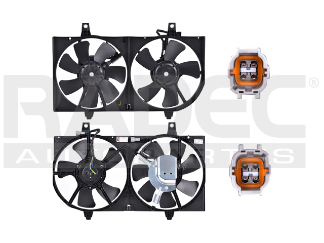 MOTOVENTILADOR NS SENTRA 00-01 L4 1.8 LTS/02-06 L4 2.0 LTS DOBLE COMPLETO 4 Y 4 PINES TY