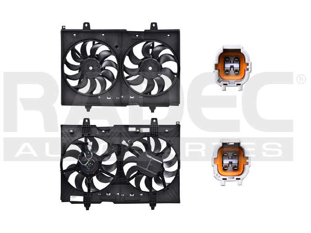 MOTOVENTILADOR NS ROGUE 08-15 L4 2.5 LTS DOBLE COMPLETO 4 Y 4 PINES TY