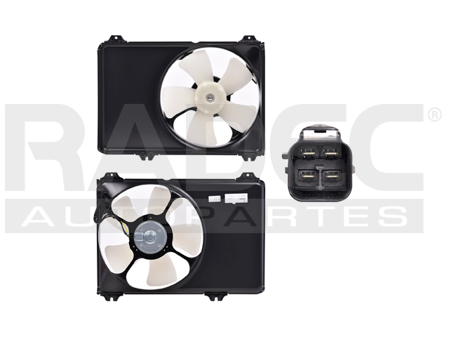 MOTOVENTILADOR SZ SWIFT 07-10 L4 1.5 LTS P/RAD SENCILLO COMPLETO 4 PINES TY