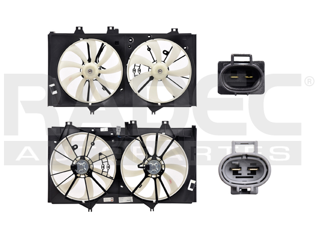 MOTOVENTILADOR TY CAMRY 12-17 L4 2.5L DOBLE COMPLETO 2 Y 2 PINES TY