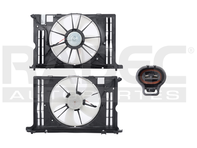 MOTOVENTILADOR TY COROLLA 09-13 L4 1.8 LTS P/RAD SENCILLO COMPLETO 2 TERMINALES TY
