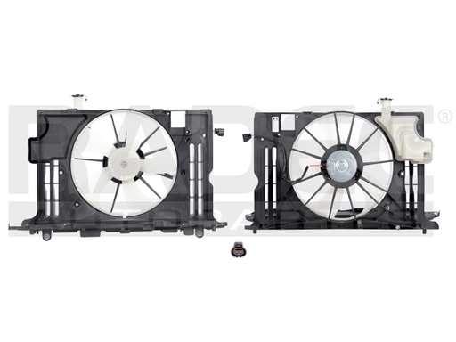 MOTOVENTILADOR TY COROLLA 14-19 L4 1.8L P/RAD C/SOPORTE C/DEPOSITO SENCILLO COMPLETO 2 PINES TY