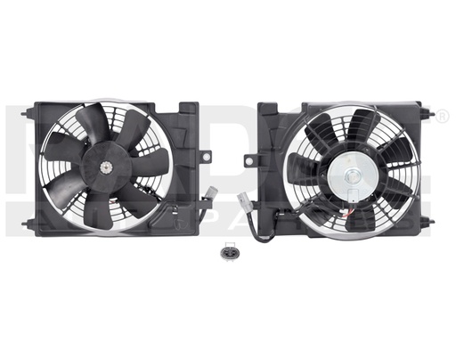 MOTOVENTILADOR TY HIACE 05-19 L4 2.7 LTS P/AA SENCILLO COMPLETO 2 TERMINALES TW