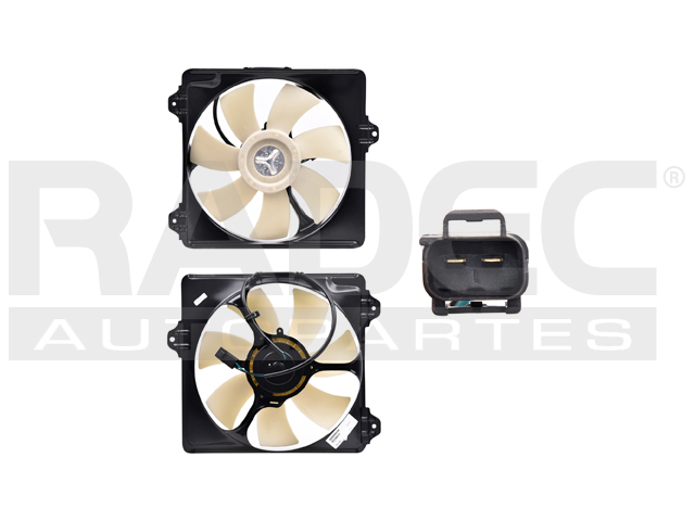 MOTOVENTILADOR TY RAV 4 01-05 L4 2.0, 2.4 LTS P/AA SENCILLO COMPLETO 2 PINES TY
