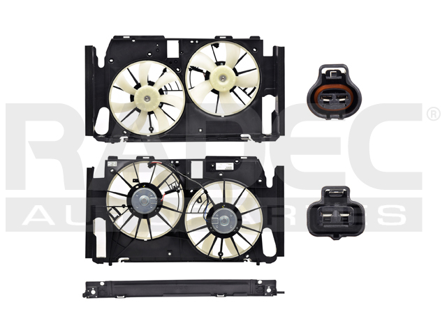 MOTOVENTILADOR TY RAV 4 06-12 V6 3.5 LTS S/REMOLQUE DOBLE COMPLETO 2 Y 2 TERMINALES TY