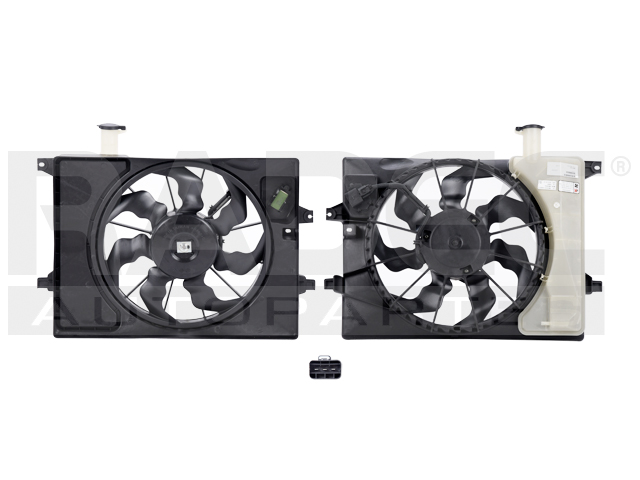 MOTOVENTILADOR HY ELANTRA 14-18 L4 1.8, 2.0 LTS P/RAD C/RESISTENCIA C/DEPOSITO SENCILLO COMPLETO 3 PINES KS