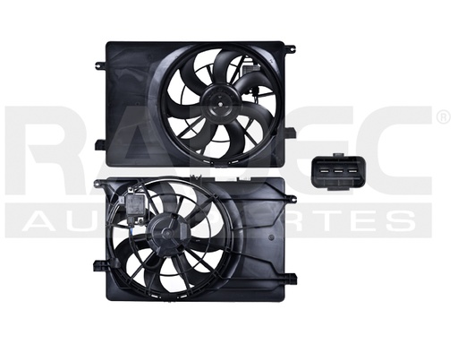 MOTOVENTILADOR KI SPORTAGE 17-22 L4 2.4 LTS 4WD P/RAD C/CONTROL SENCILLO COMPLETO 3 PINES TY