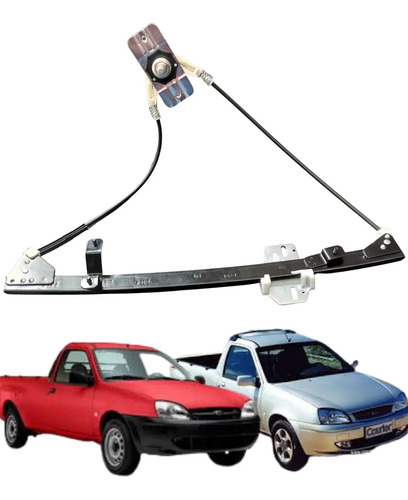 ELEVADOR DE CRISTAL FD COURIER 01-12  MANUAL Izquierdo Delantera  