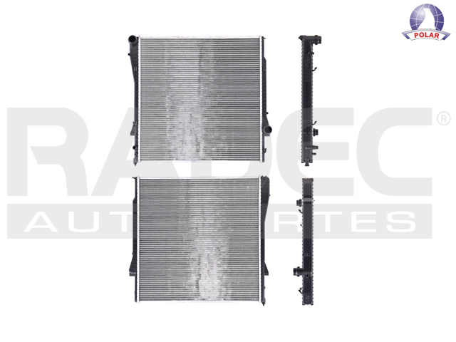 RADIADOR BW X5 00-06 L6 3.0 LTS/V8 4.4, 4.8 LTS AUT C/S AA 23 2/9X23 1/2X40MM ALUM SOLD POLAR