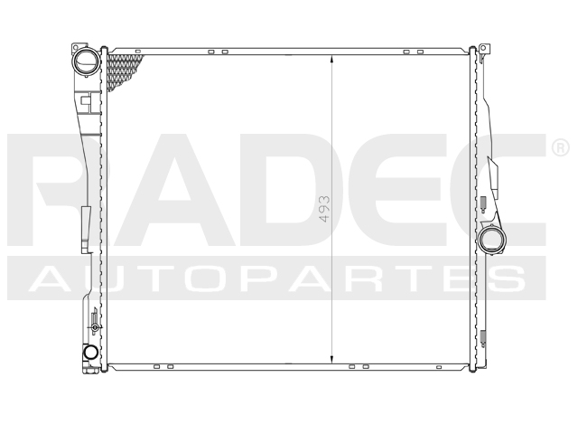 RADIADOR BW X3 04-06 L6 2.5, 3.0 LTS AUT C/S AA 22 5/6X19 3/5X32MM ALUM SOLD POLAR