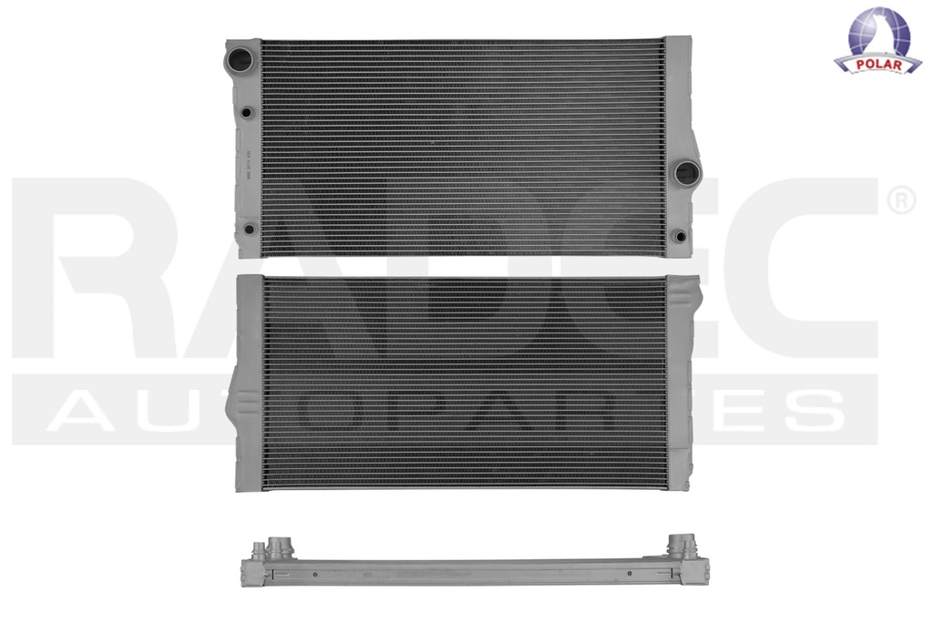 RADIADOR BW SERIE 535I 10-17/740I 11-12 L6 3.0 LTS C/AA STD 23 5/8X12 5/6X32MM ALUM SOLD POLAR