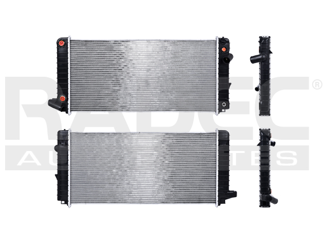RADIADOR CD DEVILLE 94-99 V8 4.6 LTS 2 ENFRIADORES C/S AA AUT 30 1/2X14 7/8X32MM ALUM SOLD POLAR