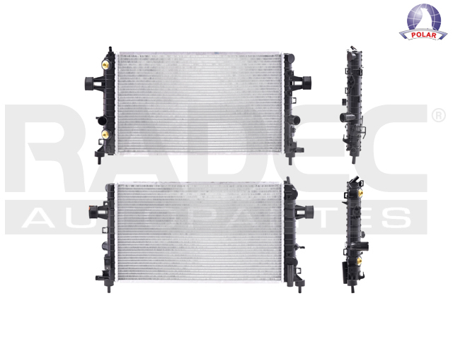 RADIADOR CV ASTRA 04-08 L4 1.8/2.0/2.4 LTS C/S AA AUT 23 5/8X14X26MM ALUM SOLD POLAR