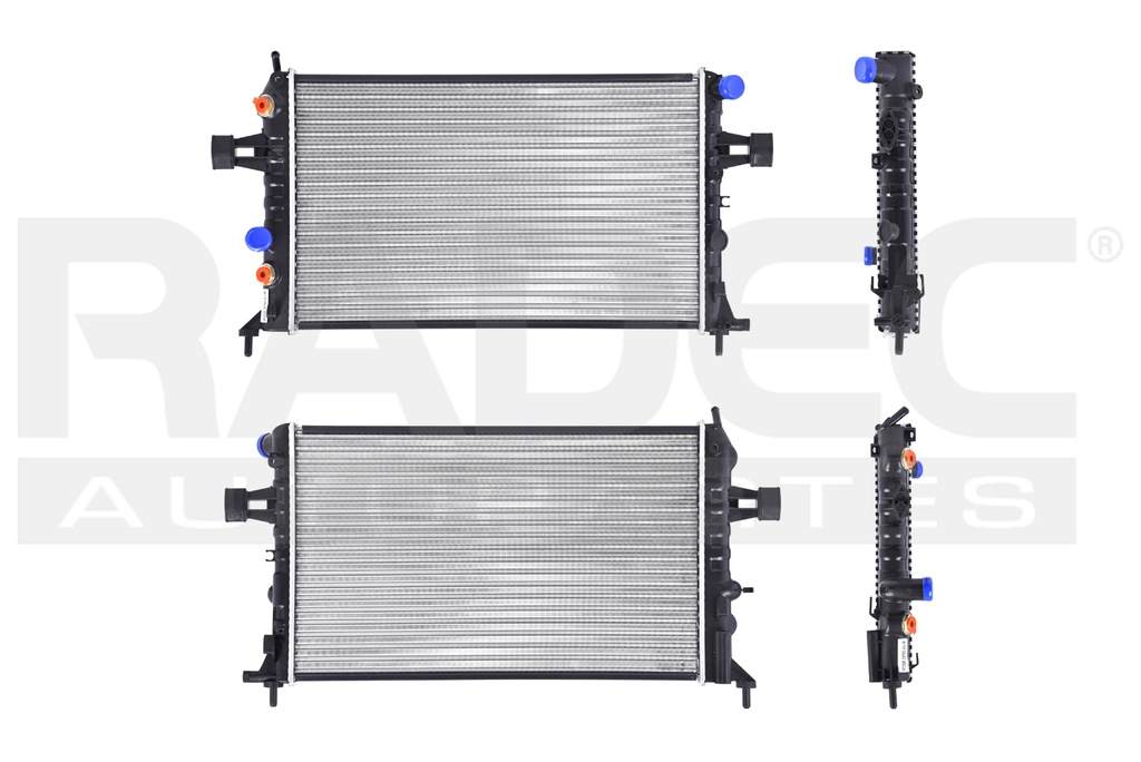 RADIADOR CV ASTRA 00-05/ZAFIRA 06-07 L4 1.6, 1.8, 2.0, 2.2 LTS C/AA AUT 23 5/8X14 1/2X26MM ALUM MEC NAC