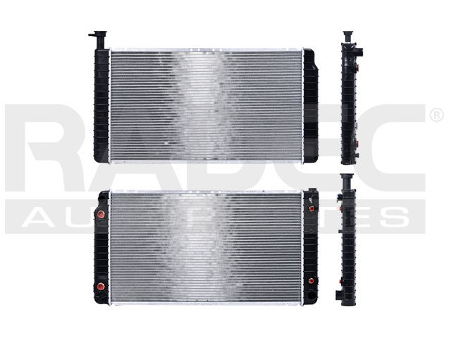 RADIADOR CV EXPRESS VAN 92-96 V6 4.3/V8 5.0, 5.7 LTS AUT C/S AA DOBLE ENFRIADOR DE ACEITE 30 1/2X17 1/4X32MM ALUM SOLD POLAR