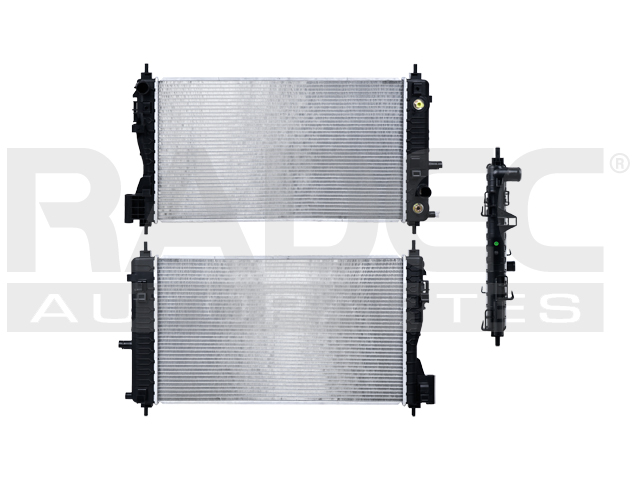 RADIADOR CV MALIBU 13-16 L4 2.0, 2.5 LTS C/S AA AUT (P/ SENSOR DE TEMPERATURA/VENTILADORES) 26 7/9X15 2/7X16MM ALUM SOLD POLAR
